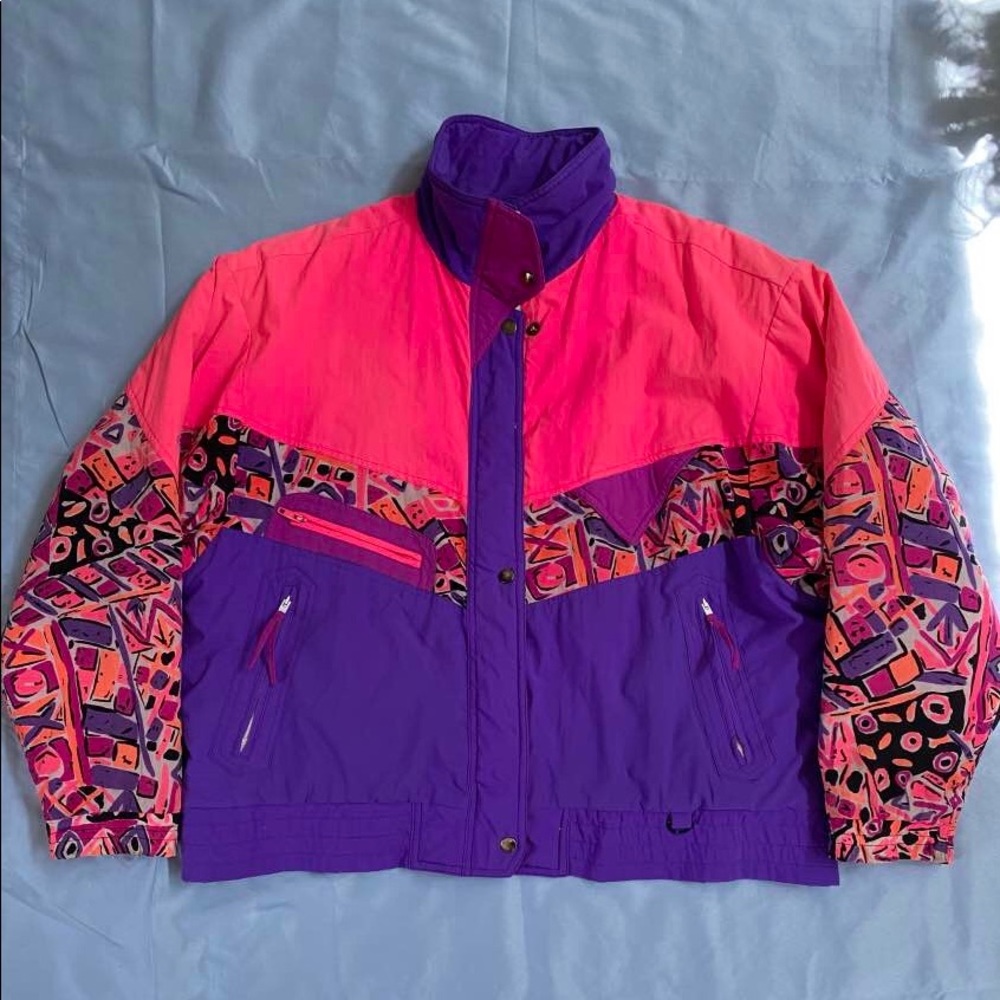 vintage mixed blues windbreaker